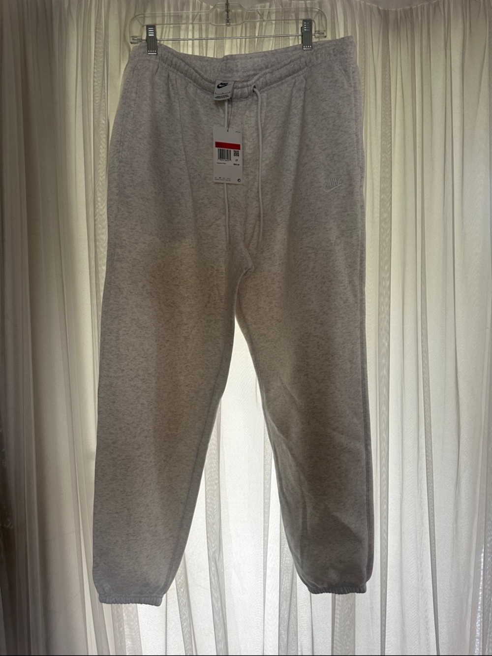 Nike Grey Heather Men's Joggers with Swoosh